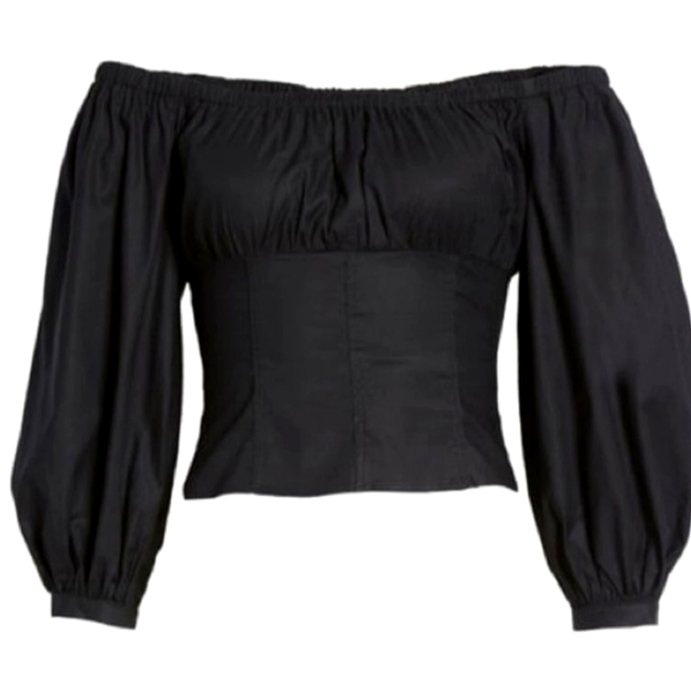 Reformation Corsette Top In Black Size 2